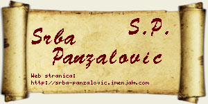 Srba Panzalović vizit kartica